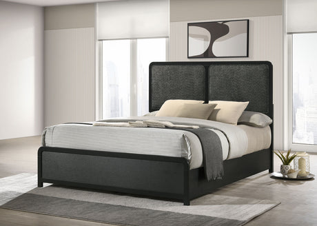 Cavelle BLACK Eastern King Panel Bed - Ornate Home