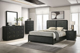 Cavelle BLACK Eastern King Panel Bed - Ornate Home