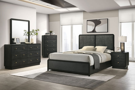 Cavelle BLACK Eastern King Panel Bed - Ornate Home