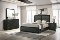 Cavelle Black 4-piece Full Bedroom Set - Ornate Home