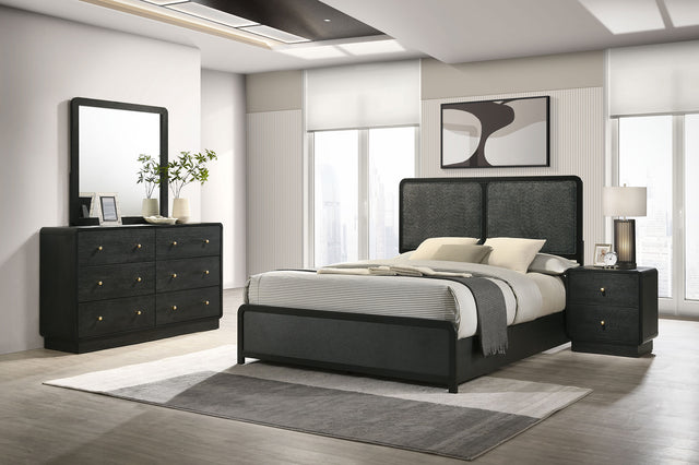 Cavelle Black 4-piece Full Bedroom Set - Ornate Home