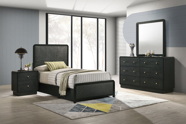 Cavelle Black 4-piece Twin Bedroom Set - Ornate Home