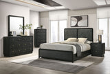 Cavelle Black 5-piece Full Bedroom Set - Ornate Home