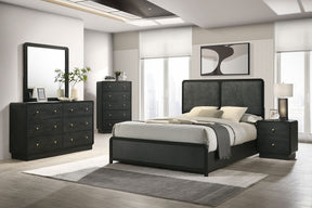 Cavelle Black 5-piece Full Bedroom Set - Ornate Home