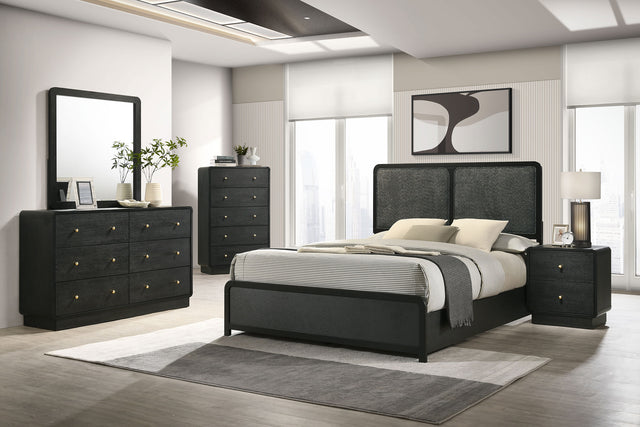 Cavelle Black 5-piece Full Bedroom Set - Ornate Home