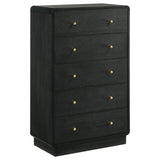 Cavelle Black 5-piece Twin Bedroom Set - Ornate Home