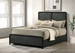 Cavelle Black 51-inch Upholstered Full Panel Bed - Ornate Home