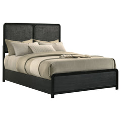 Cavelle Black 51-inch Upholstered Full Panel Bed - Ornate Home
