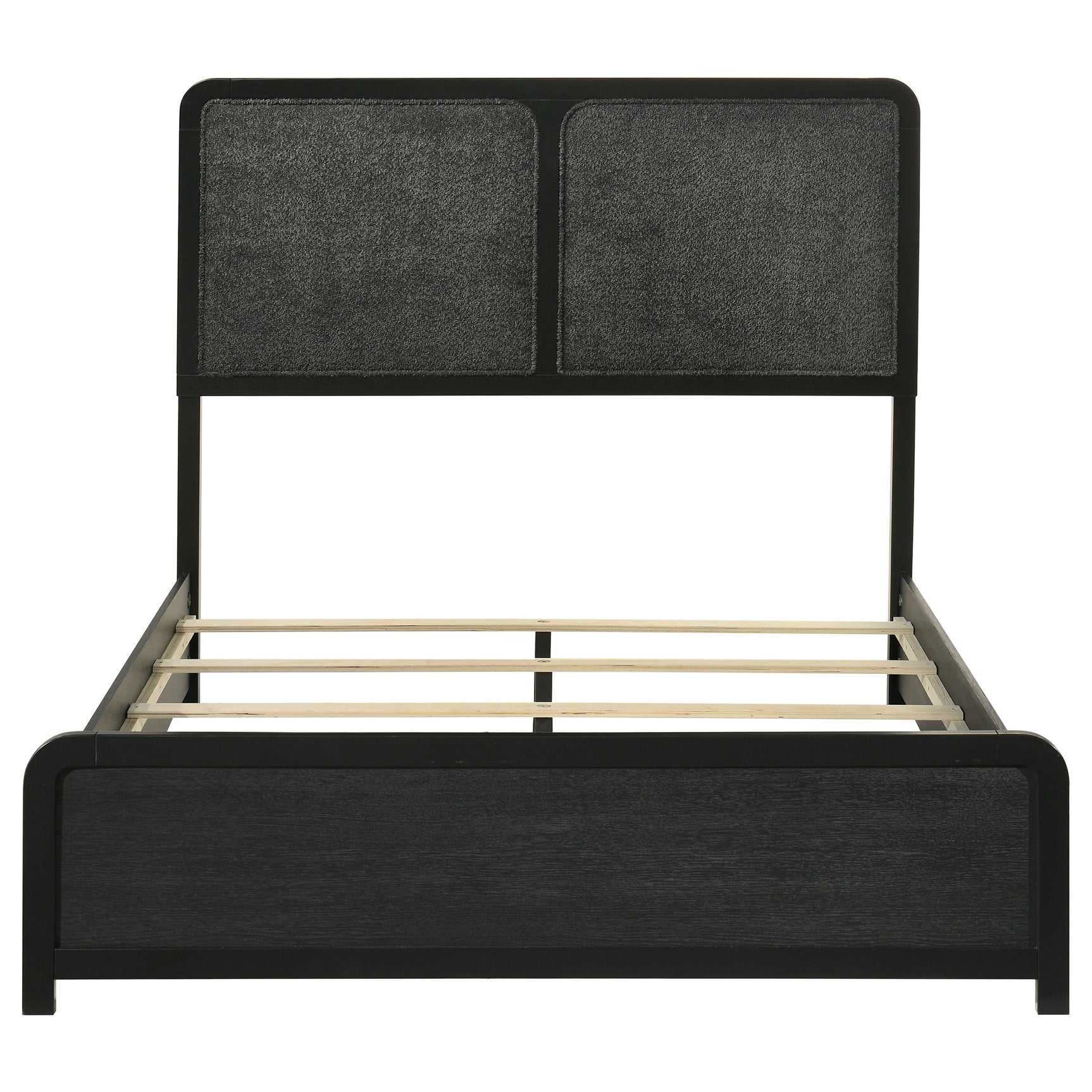 Cavelle Black 51-inch Upholstered Full Panel Bed - Ornate Home