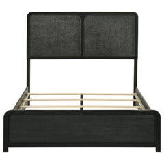 Cavelle Black 51-inch Upholstered Full Panel Bed - Ornate Home