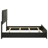Cavelle Black 51-inch Upholstered Full Panel Bed - Ornate Home