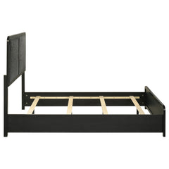Cavelle Black 51-inch Upholstered Full Panel Bed - Ornate Home