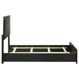 Cavelle Black 51-inch Upholstered Twin Panel Bed - Ornate Home