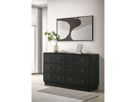 Cavelle Black 6-Drawer Dresser - Ornate Home