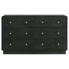 Cavelle Black 6-Drawer Dresser - Ornate Home