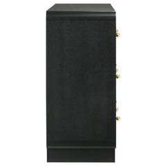 Cavelle Black 6-Drawer Dresser - Ornate Home