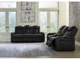 Caveman Den Midnight Power Reclining Sofa and Loveseat - Ornate Home