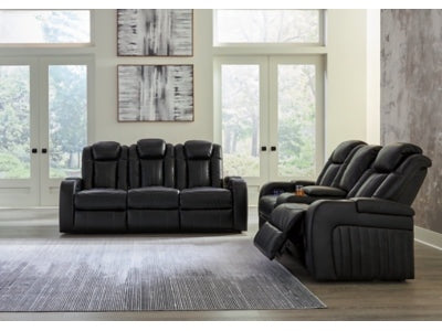 Caveman Den Midnight Power Reclining Sofa and Loveseat - Ornate Home