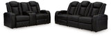 Caveman Den Midnight Power Reclining Sofa and Loveseat - Ornate Home