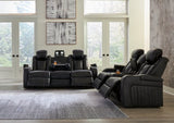Caveman Den Midnight Power Reclining Sofa and Loveseat - Ornate Home