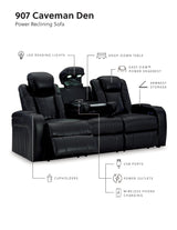 Caveman Den Power Reclining Sofa, Loveseat and Recliner - Ornate Home