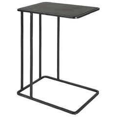 Cavern Black Stone & Iron Accent Table - Ornate Home