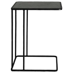 Cavern Black Stone & Iron Accent Table - Ornate Home