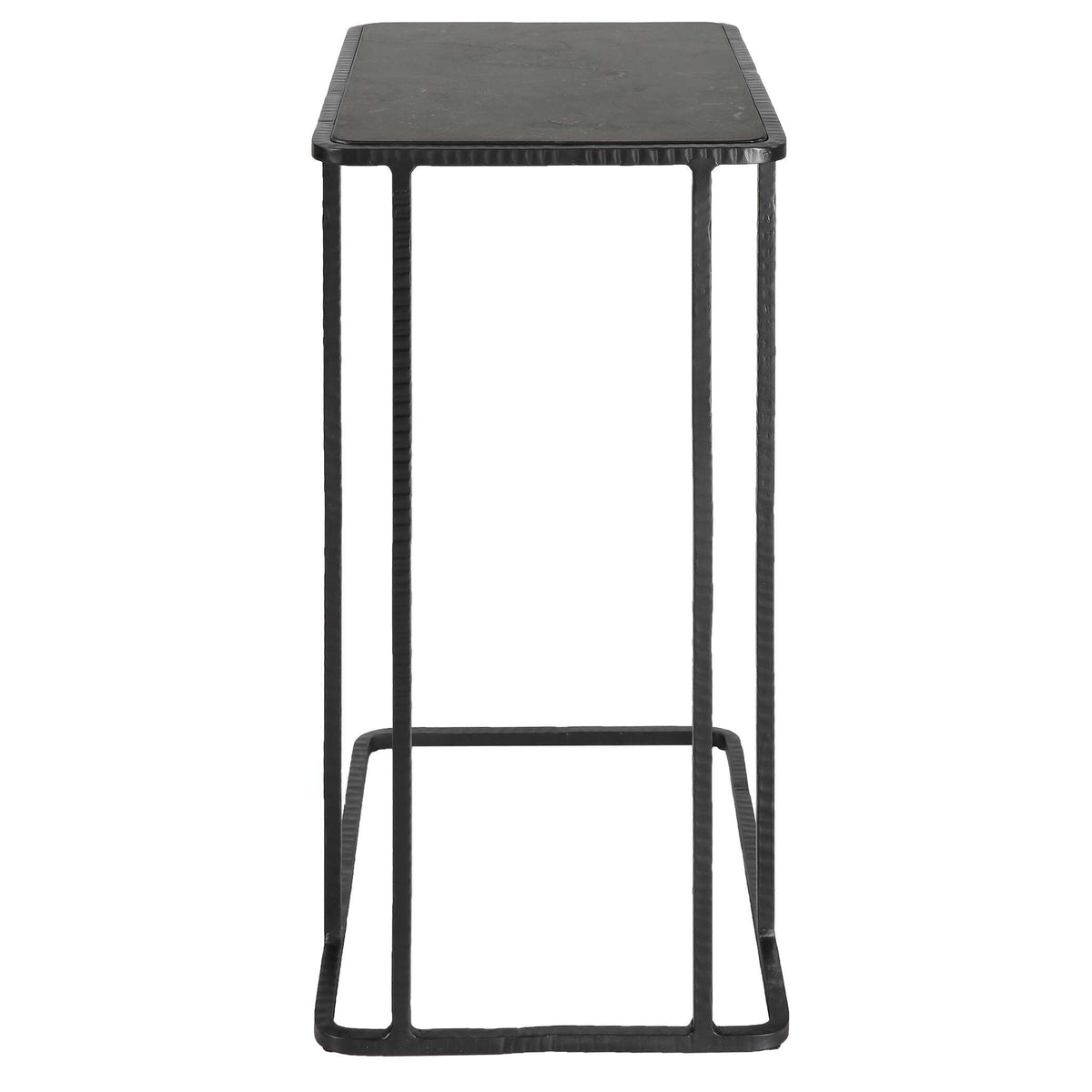 Cavern Black Stone & Iron Accent Table - Ornate Home