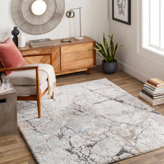 Cavetown Gray Marble Thick Rug - Ornate Home