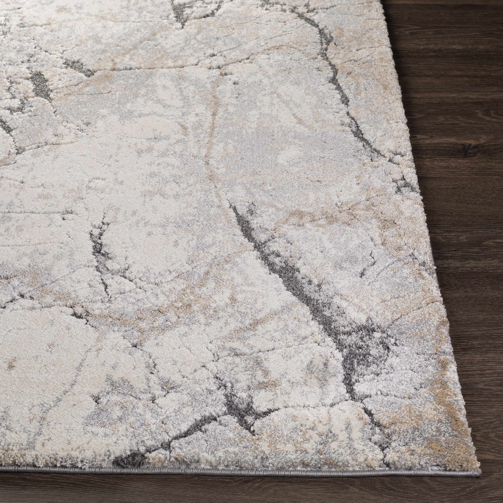 Cavetown Gray Marble Thick Rug - Ornate Home