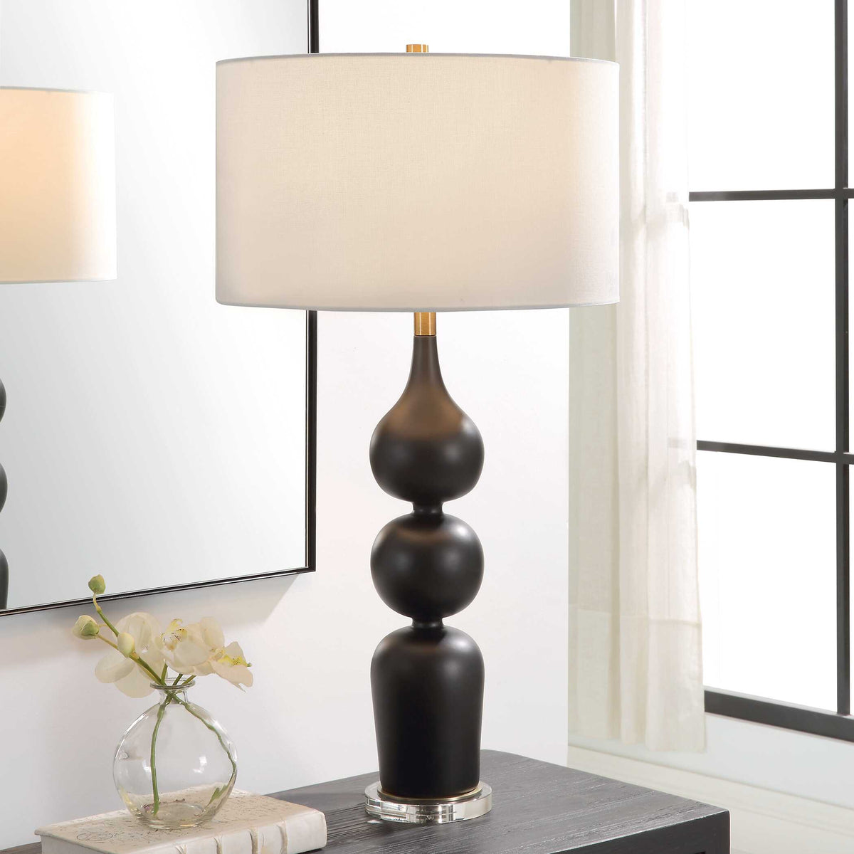 Caviar Black Table Lamp - Ornate Home