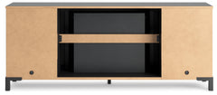 Cayberry Black 60" TV Stand with Electric Fireplace - Ornate Home