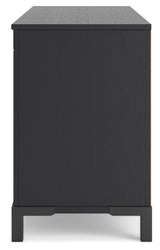 Cayberry Black 60" TV Stand with Electric Fireplace - Ornate Home