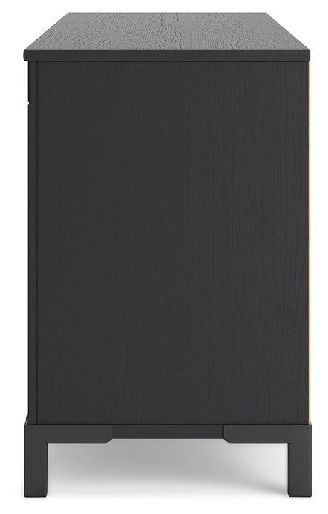 Cayberry Black 60" TV Stand with Electric Fireplace - Ornate Home