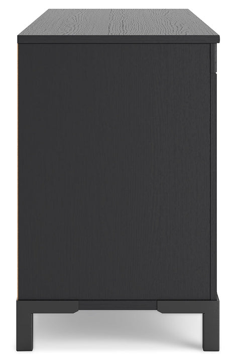 Cayberry Black 60" TV Stand with Electric Fireplace - Ornate Home