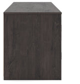 Cayboni Black 71" TV Stand with Electric Fireplace - Ornate Home