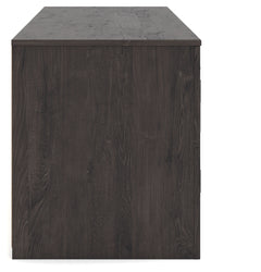 Cayboni Black 71" TV Stand with Electric Fireplace - Ornate Home