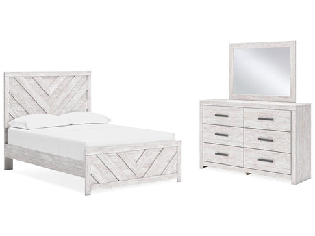 Cayboni Full Panel Bedroom Set with Dresser and Mirror - Ornate Home