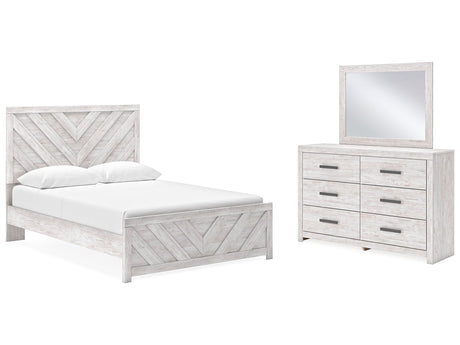 Cayboni Queen Panel Bedroom Set with Dresser and Mirror - Ornate Home