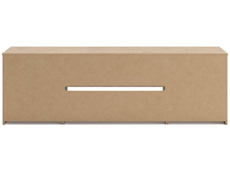 Cayboni Tan 71" TV Stand with Electric Fireplace - Ornate Home