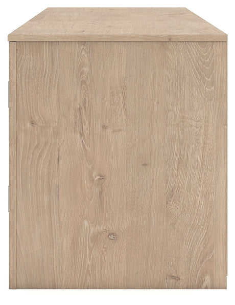 Cayboni Tan 71" TV Stand with Electric Fireplace - Ornate Home