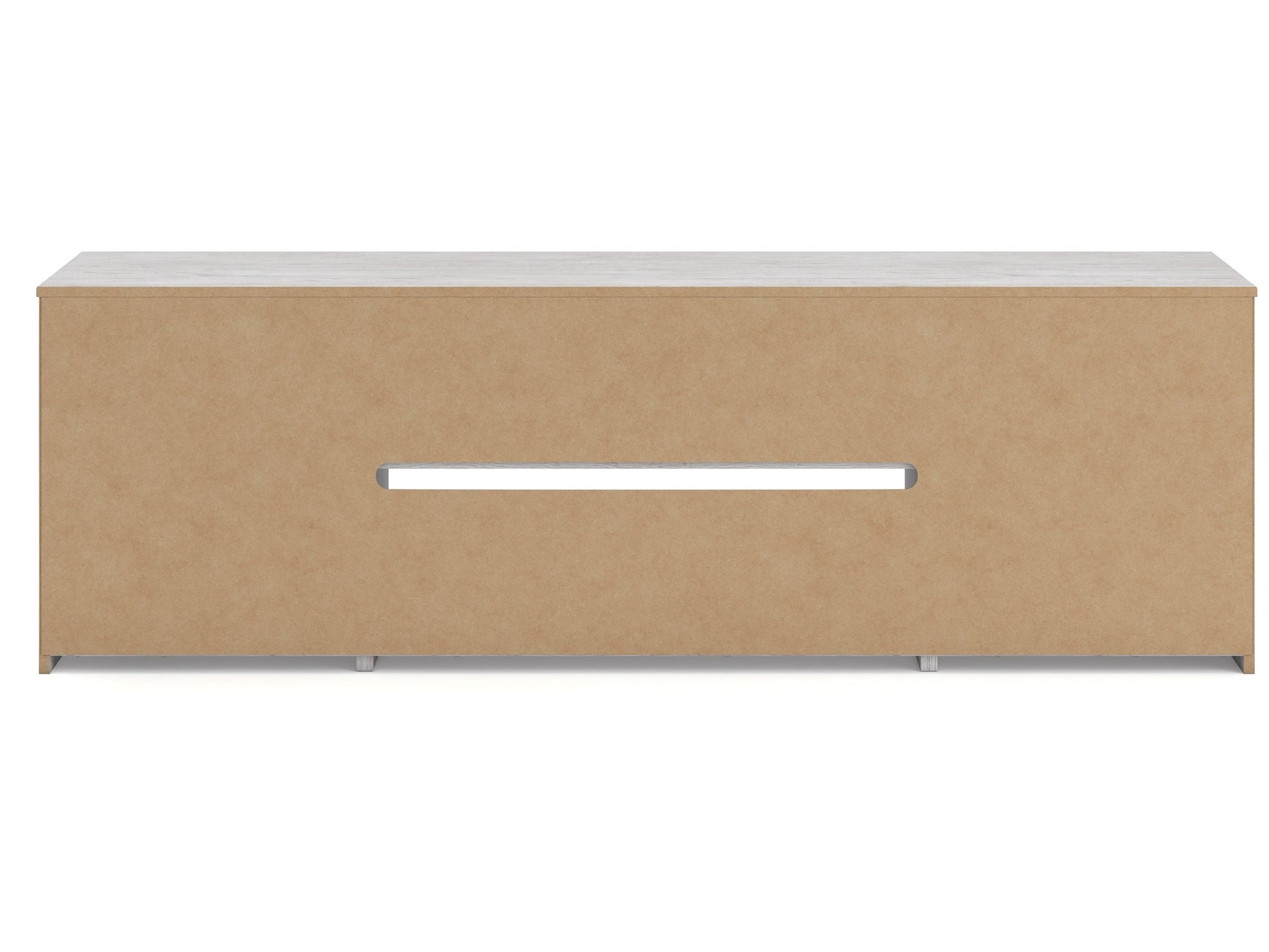 Cayboni Whitewash 71" TV Stand with Electric Fireplace - Ornate Home