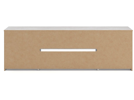 Cayboni Whitewash 71" TV Stand with Electric Fireplace - Ornate Home