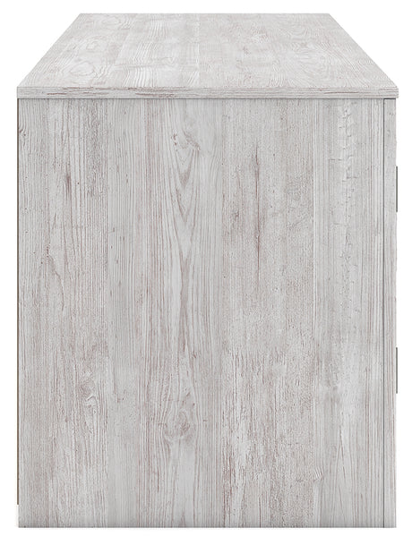 Cayboni Whitewash 71" TV Stand with Electric Fireplace - Ornate Home