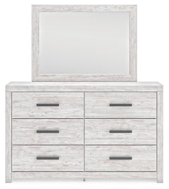 Cayboni Whitewash Dresser, Mirror and Nightstand - Ornate Home