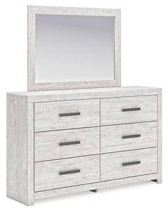 Cayboni Whitewash Dresser, Mirror and Nightstand - Ornate Home