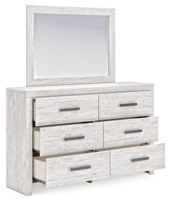 Cayboni Whitewash Dresser, Mirror and Nightstand - Ornate Home