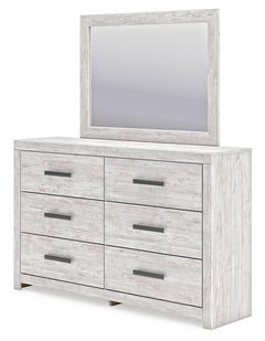 Cayboni Whitewash Dresser, Mirror and Nightstand - Ornate Home
