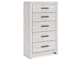Cayboni Whitewash Five Drawer Chest (Online Special Price) - Ornate Home