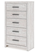 Cayboni Whitewash Five Drawer Chest (Online Special Price) - Ornate Home